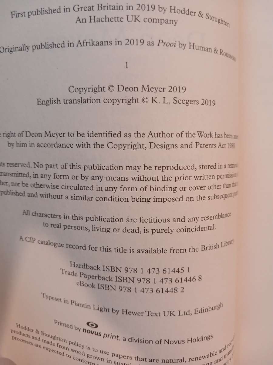 The Last Hunt by Deon Meyer