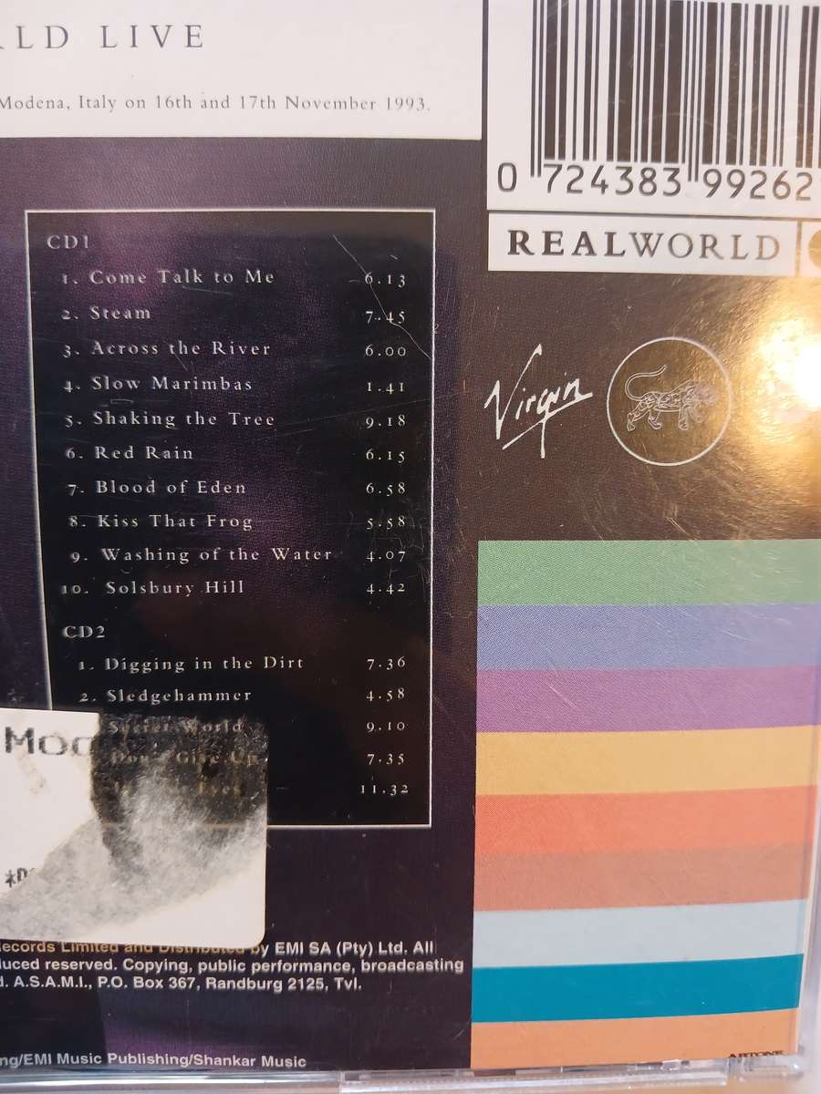 Peter Gabriel, Secret World Live, 2 x CD