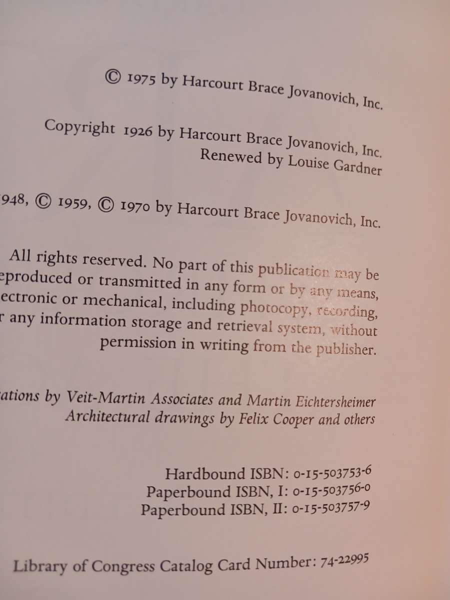 Art Through the Ages, Gardner's, Sixth Edition