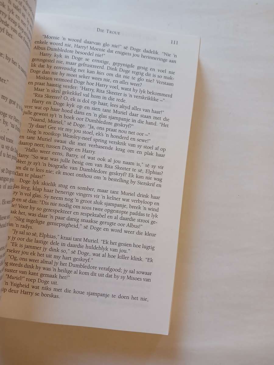 Harry Potter en die Skatte van die Dood, J.K. Rowling vertaal deur Kobus Geldenhuys