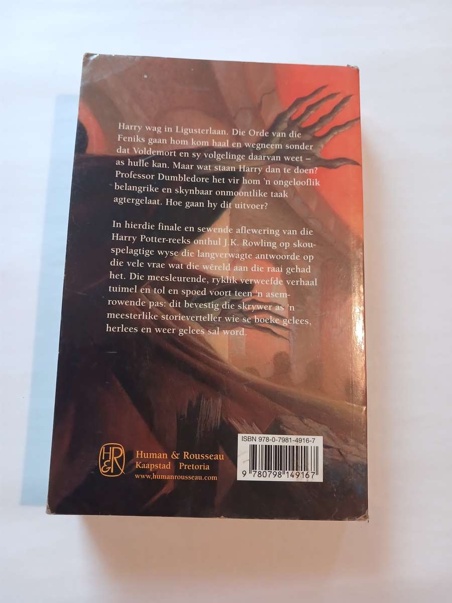 Harry Potter en die Skatte van die Dood, J.K. Rowling vertaal deur Kobus Geldenhuys