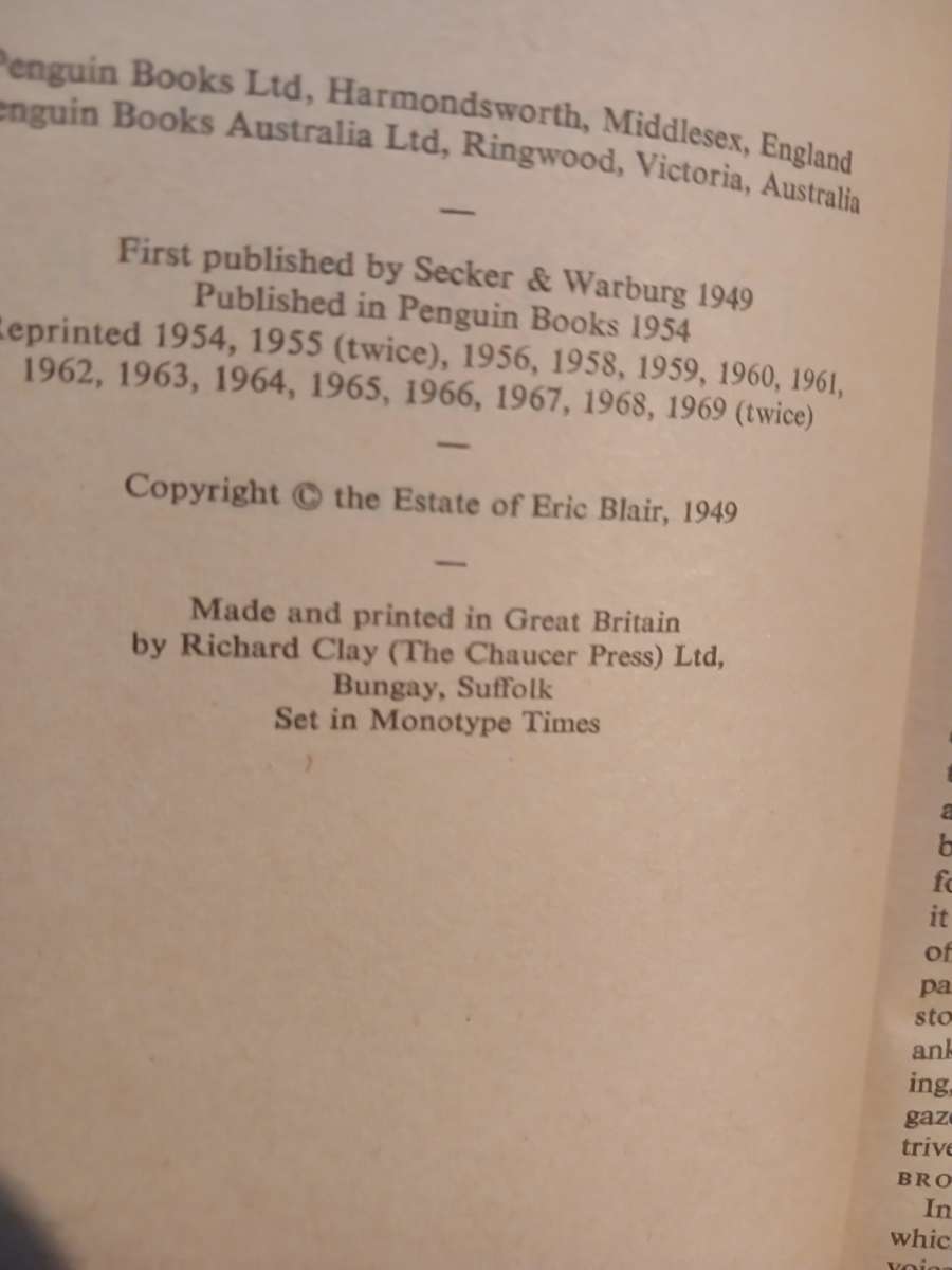 Nineteen Eighty-Four by George Orwell