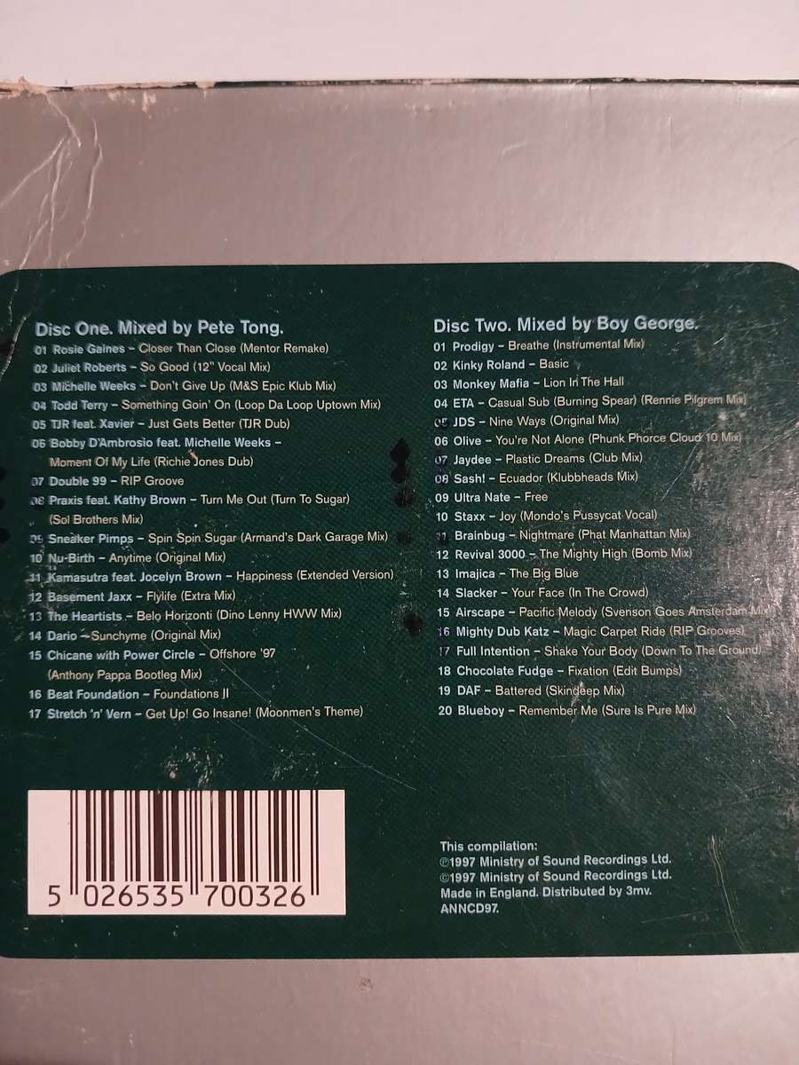 Ministry of Sound, The Annual III, Mixed by Pete Tong & Boy George CD, UK