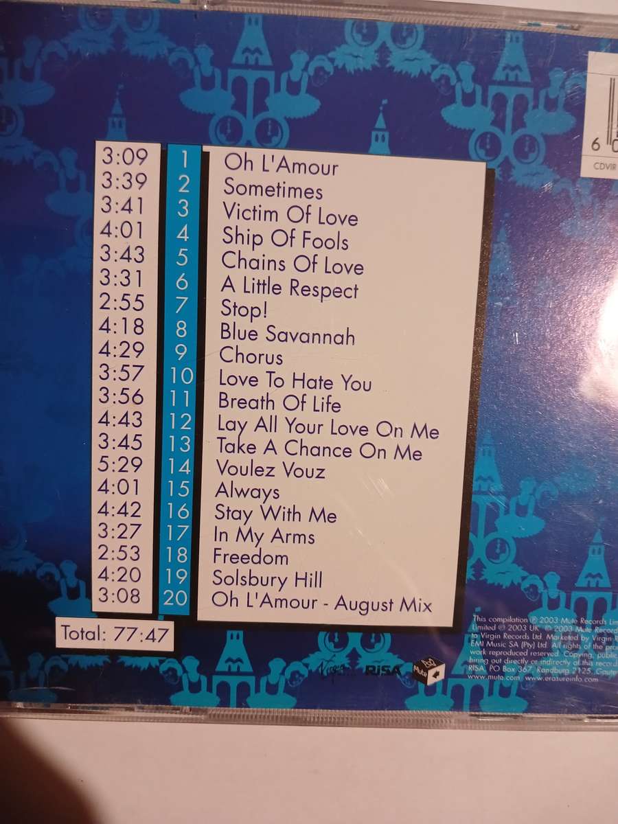 Erasure, Hits! The Very Best Of Erasure CD