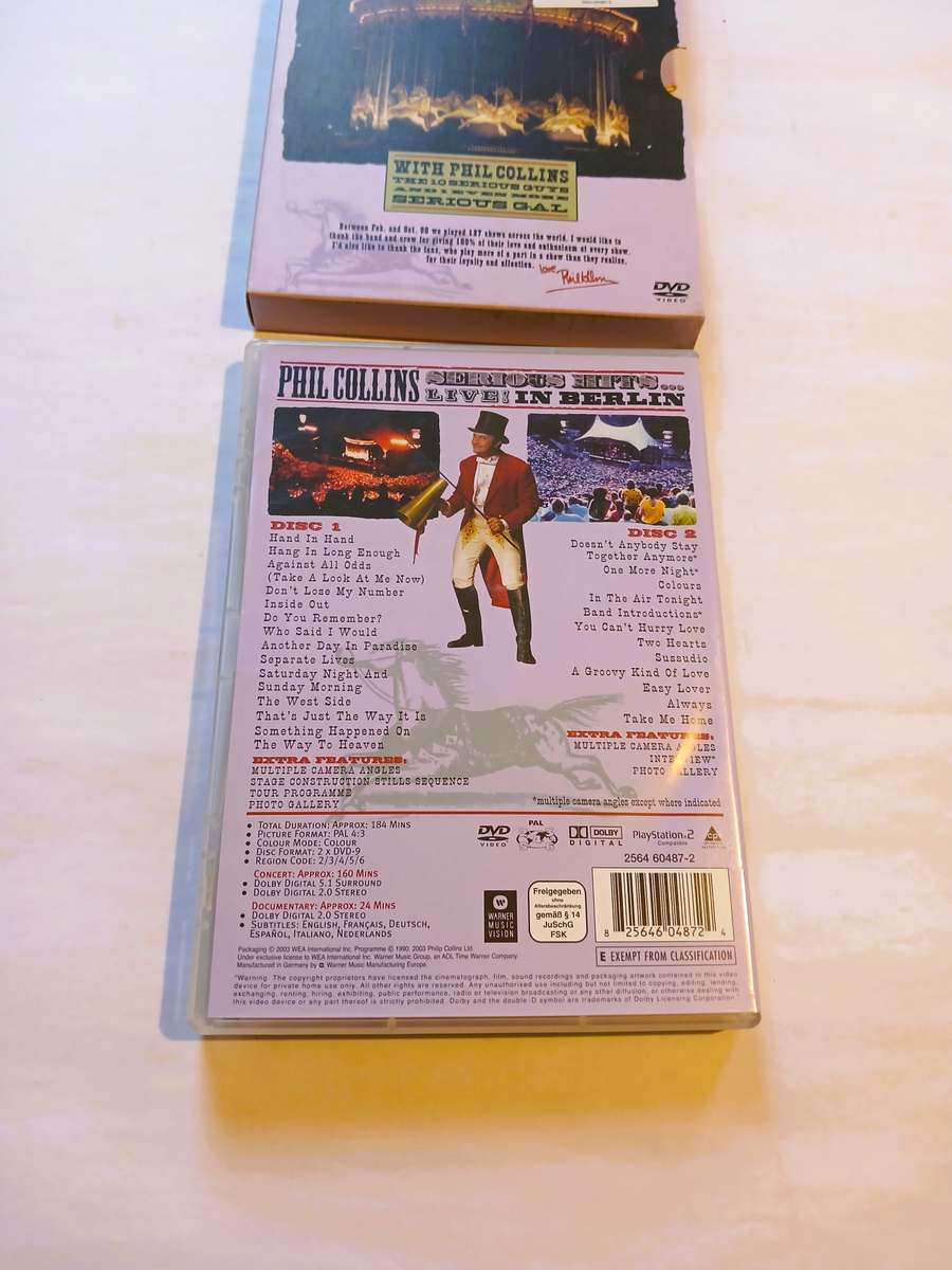 Phil Collins, Serious Hits Live, 2 x DVD