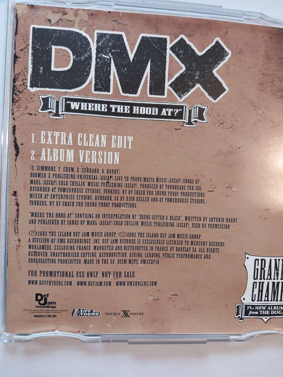 DMX, Where The Hood At? CD single, Promo, EU
