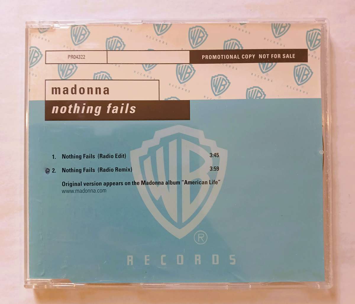 Madonna, Nothing Fails CD single, Promo, Germany
