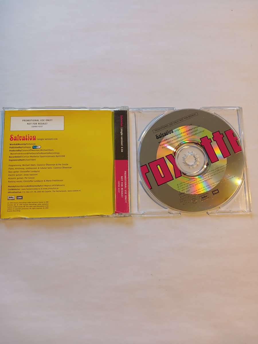 Roxette, Salvation CD single, Promo, EU