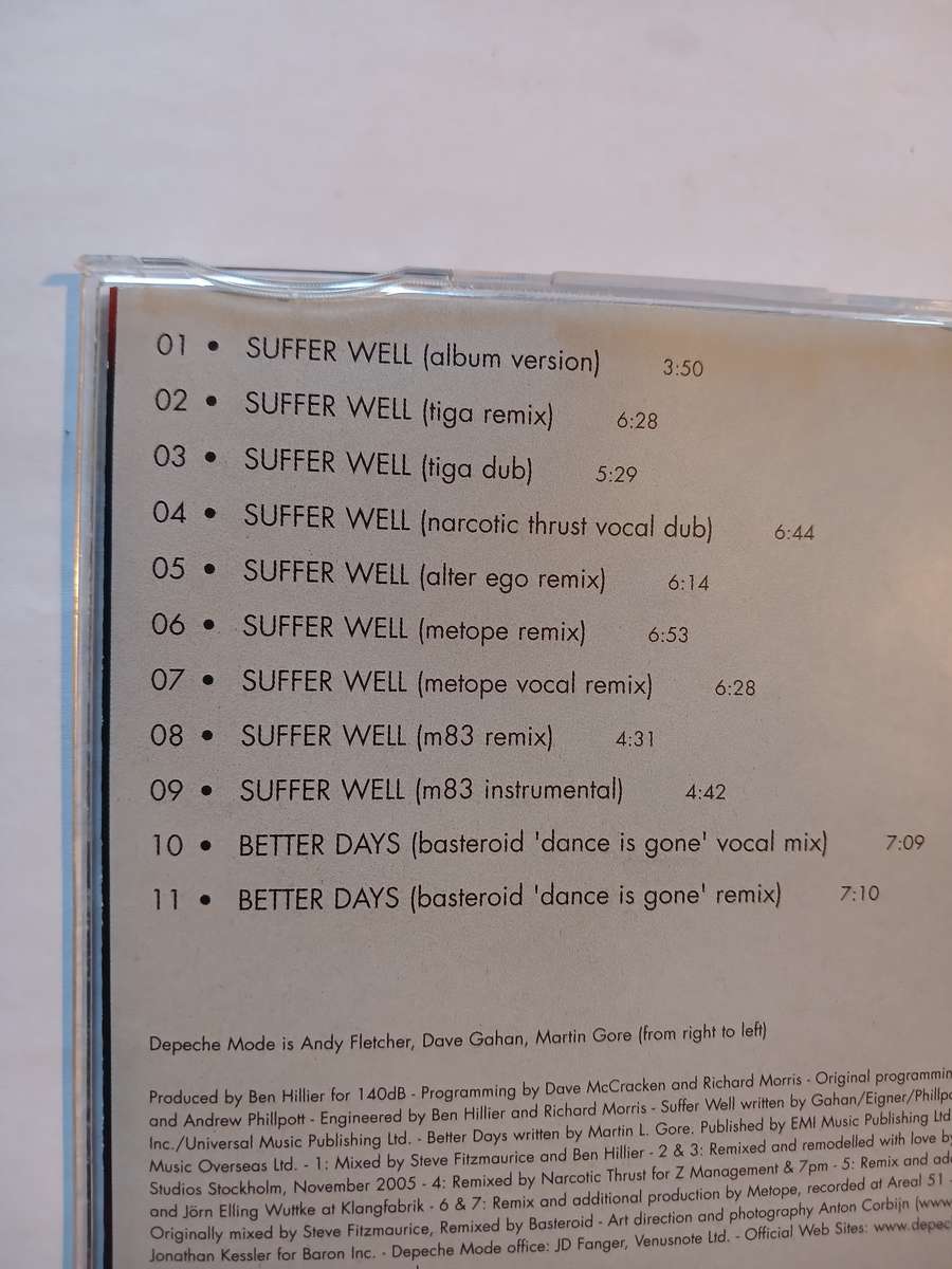 Depeche Mode, Suffer Well CD single, Club Promo, UK & Europe