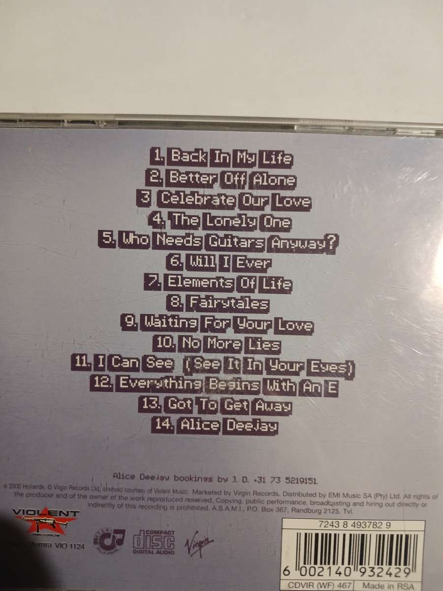 Alice Deejay, Who Needs Guitars Anyway? CD