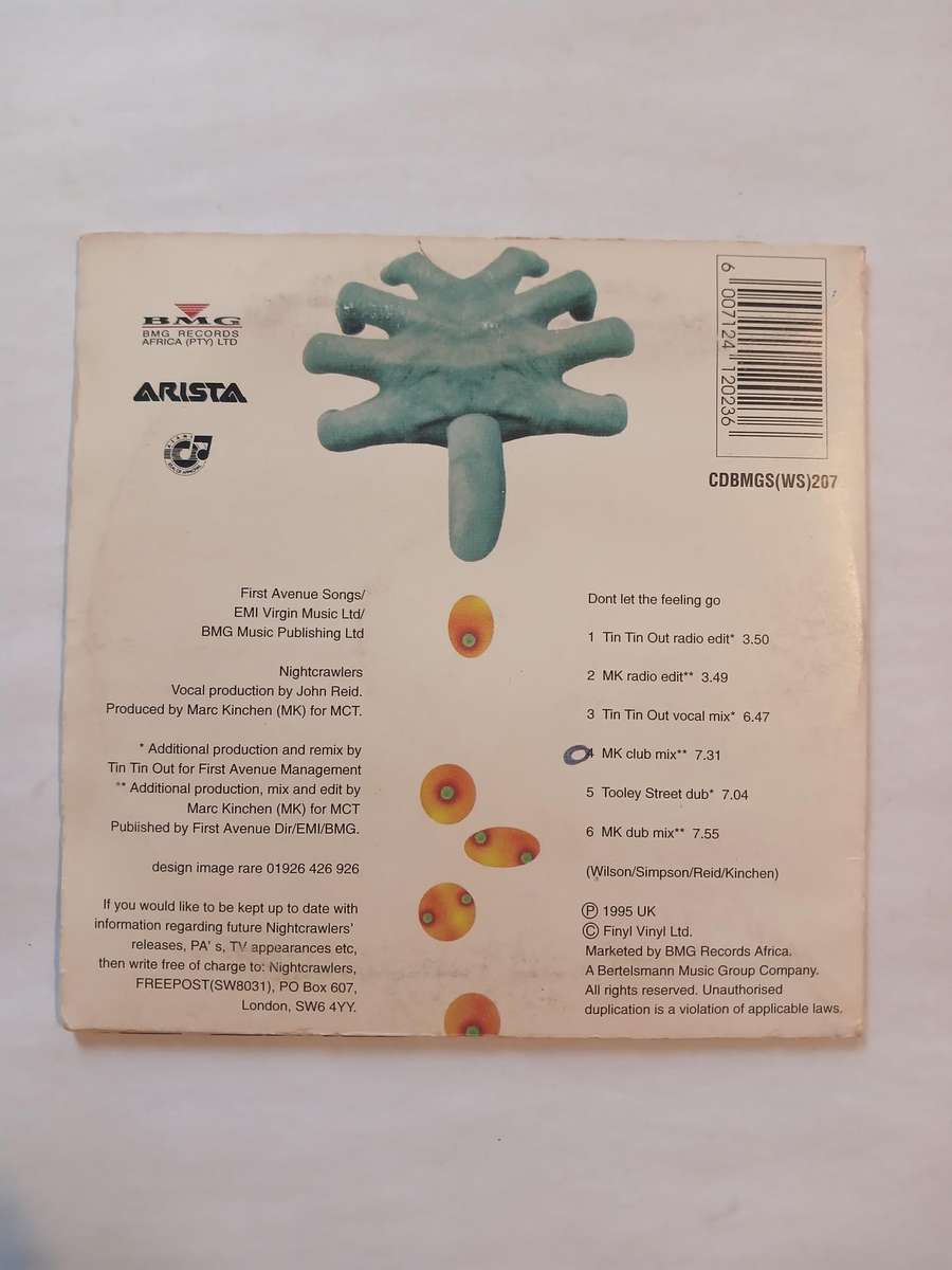 Nightcrawlers feat. John Reid, Dont Let The Feeling Go(MK & Tin Tin Out Mixes) CD single