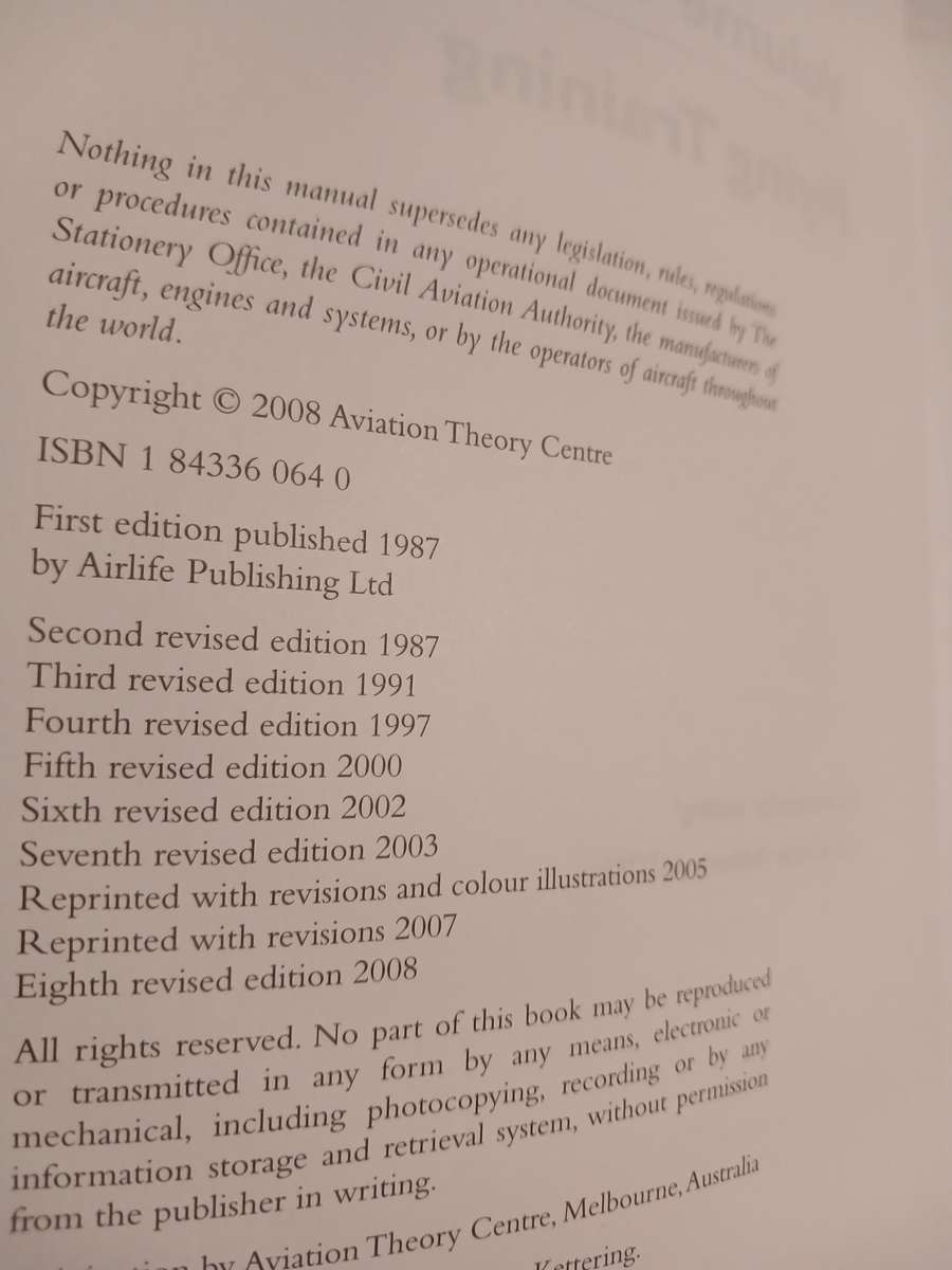 Air Pilot's Manual, Flying Training Volume 1