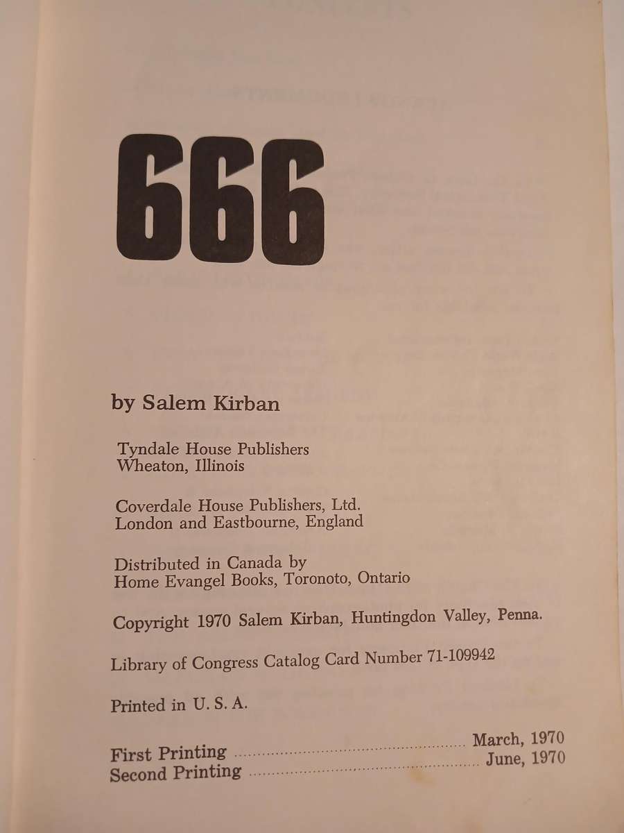 666 by Salem Kirban