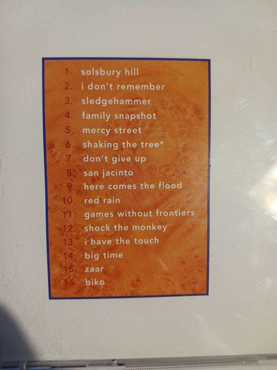 Peter Gabriel, Shaking the Tree, Sixteen Golden Greats CD, EU