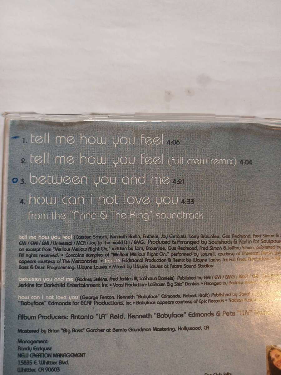 Joy Enriquez, Tell me how you Feel CD single