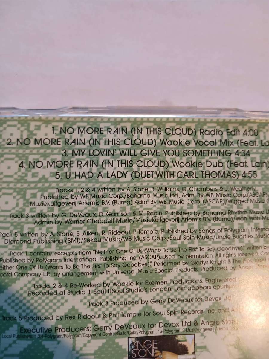 Angie Stone, No More Rain (In This Cloud) CD single