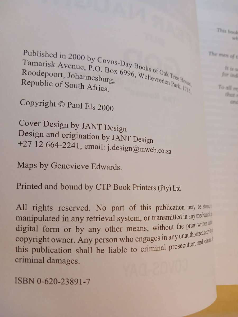 We Fear Naught but God, The Story of the South African Special Forces 'The Recces' by Paul Els
