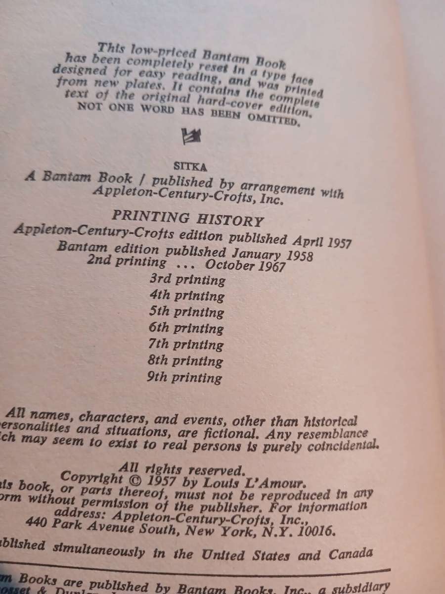 Louis L'Amour, Sitka