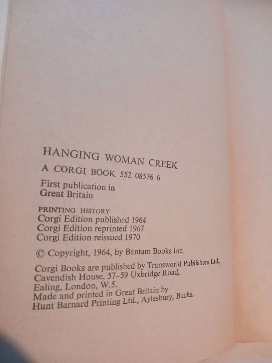 Louis L'Amour, Hanging Woman Creek