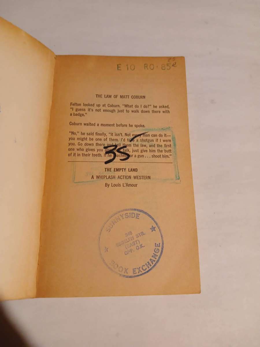 Louis L'Amour, The Empty Land