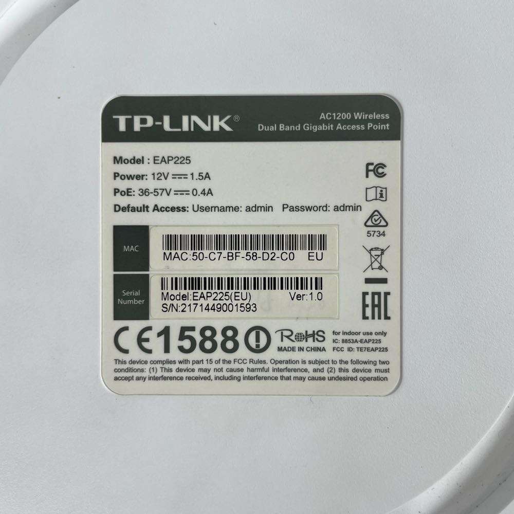 TP Link Dual Band Gigabit Wireless  Wifi Access Point