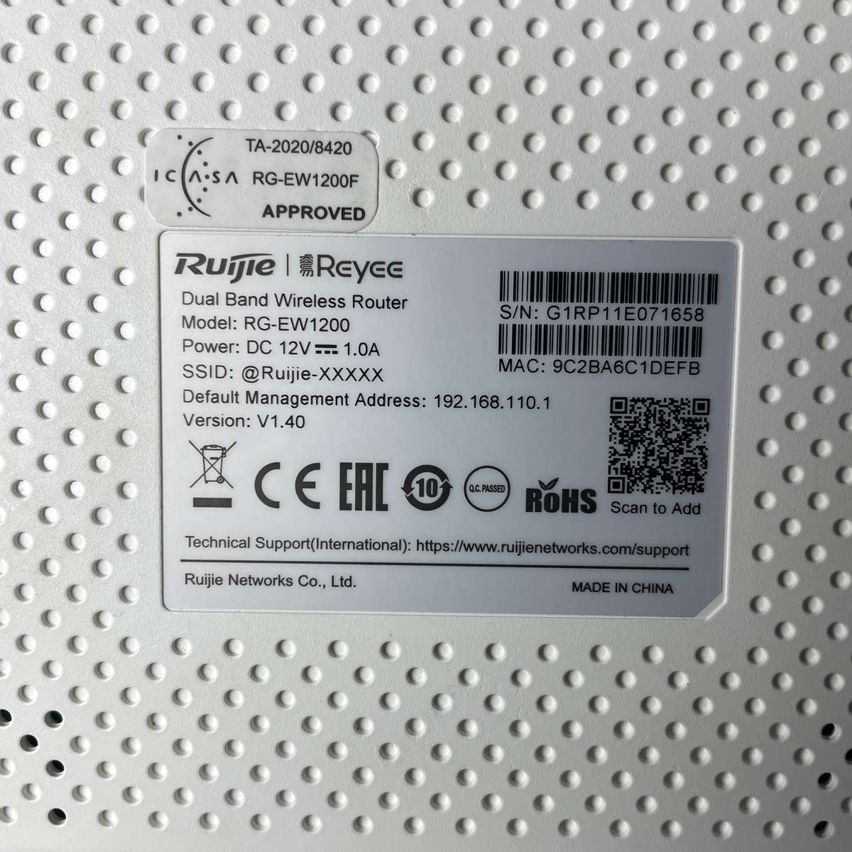 Reyee Dual Band Wifi Router