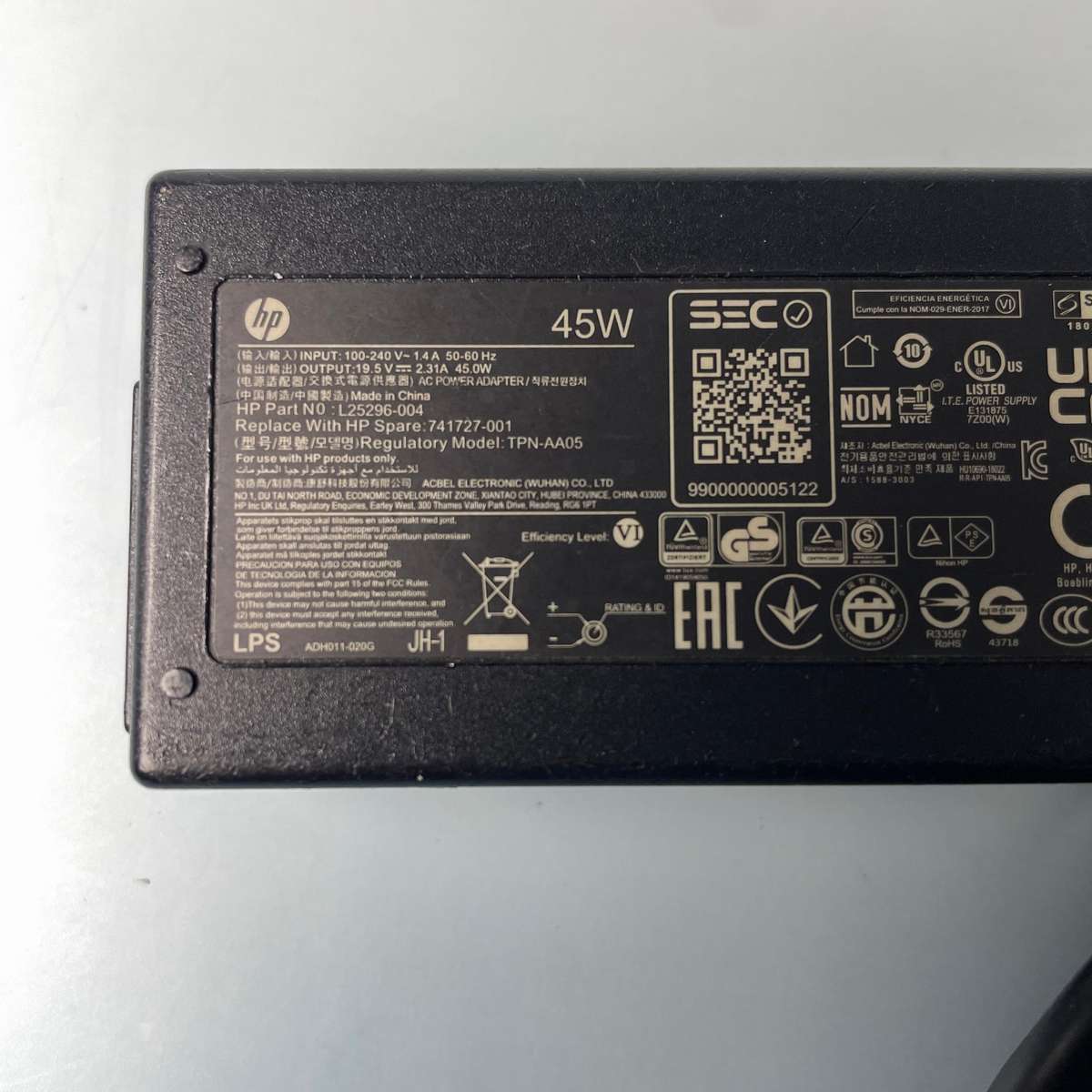 Original HP Laptop Charger Blue Pin