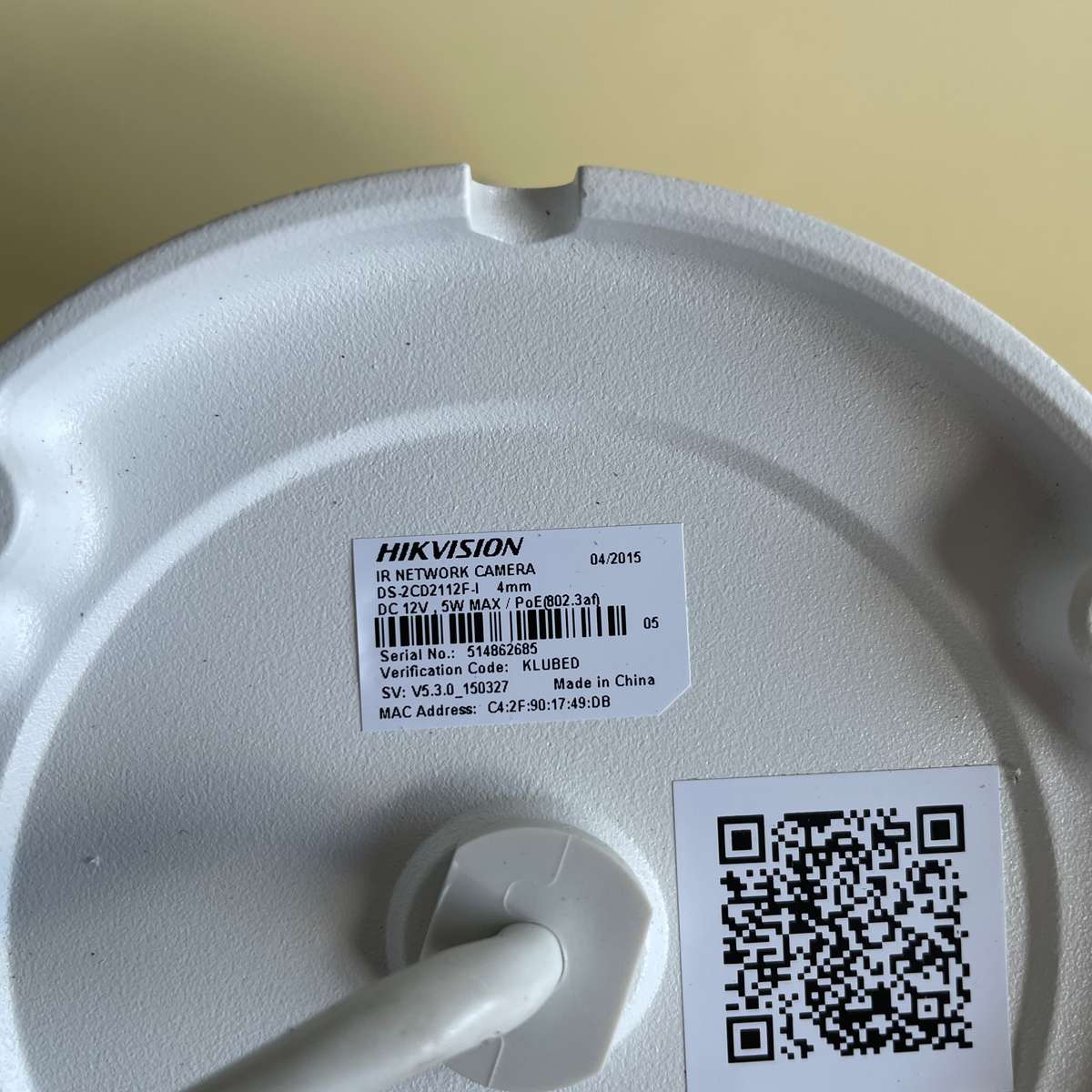 Hikvision IP Dome camera