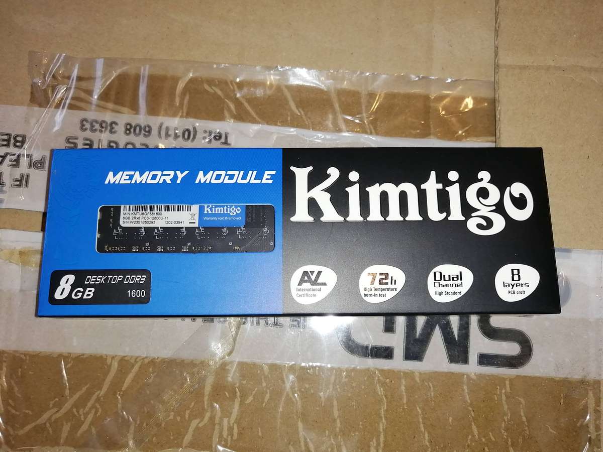 Kimtigo 8GB DDR3 1600Mhz Desktop Memory - Open Box