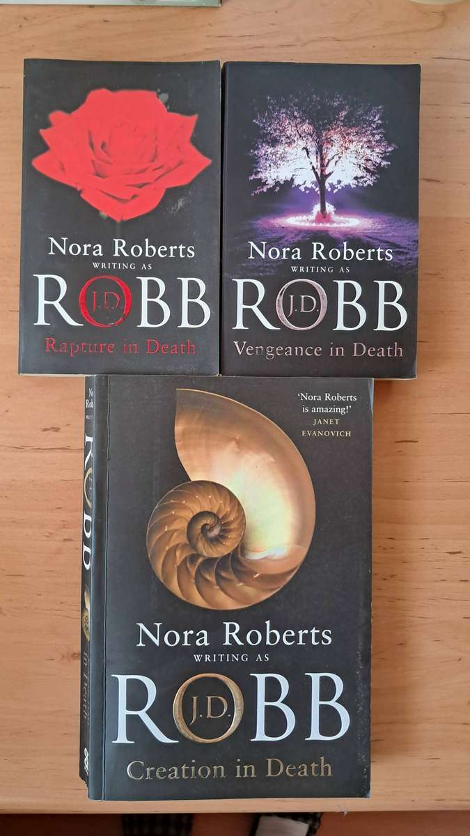 Nora Roberts as J.D. Robb 3-book bundle: Rapture in Death + Vengeance in Death + Creation in Death