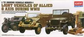 Light Vehicles of Allied & Axis during WWII - 1/72 Scale (Academy)(ACAD1310)(ON0100)
