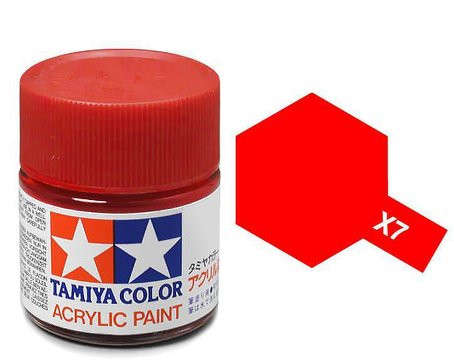 Gloss Red Acrylic Paint 23ml (Tamiya X-7)