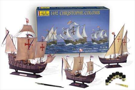 Model Set Nina, Santa Maria & Pinta -  1/75 Heller 55291