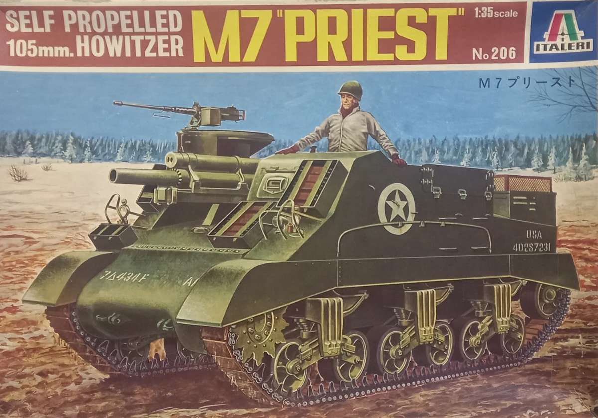 M7 Priest Self propellerd 105mm Howitzer - 1/35 Scale Italeri 206