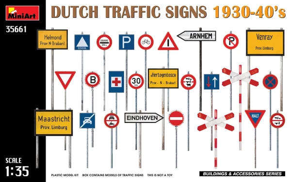 Dutch Traffic Signs - 1/35 Scale (MiniArt 35661)