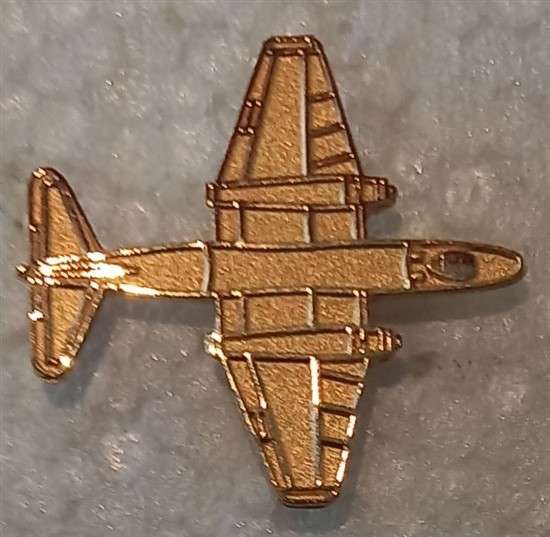 Canberra Pin Metal Pin 129 Plan View Gold