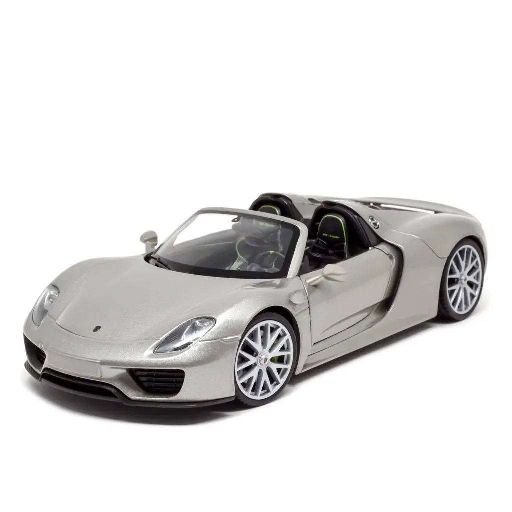 Porsche 918 Spyder Silver 1/24 Scale WELLY 24055HYELLOW