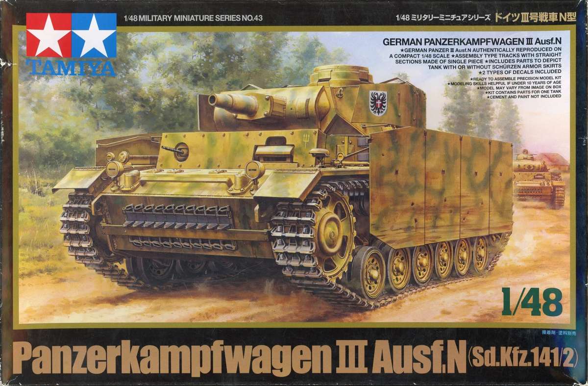 Panzerkampfwagen III Ausf.N (Sd.Kfz.141/2) -1/48 Scale (Tamiya)(TAM32543)(ON0217)