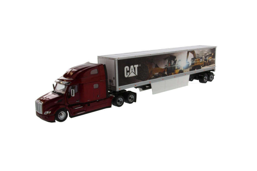 Peterbilt 579 Day Cab w/CAT Mural Trailer 1/25 Diecast Masters 85665