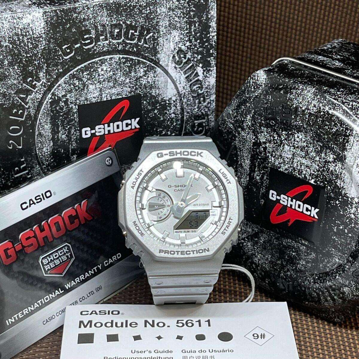 CASIO Men's G-Shock Carbon Core Metallic Silver Watch GA-2100FF-8AER