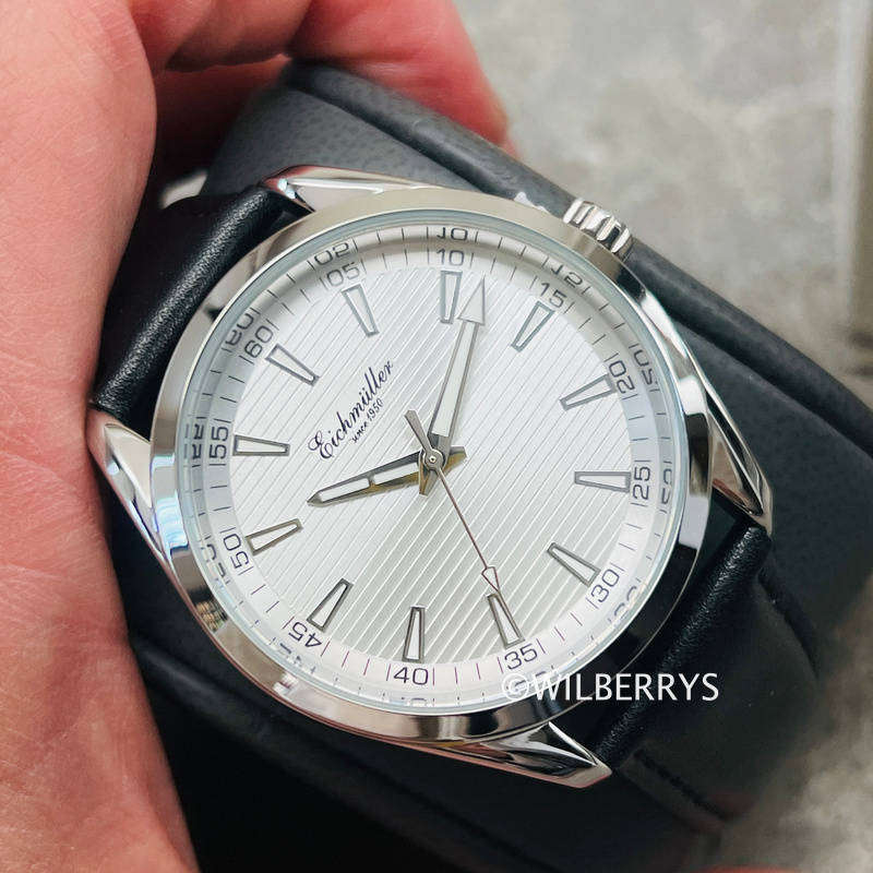 EICHMULLER Germany since 1950 Mens Classic Build 40mm Watch Silver/Black