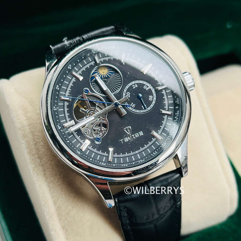 Tevise Men's Namura Classic Automatic Moonphase Skeleton Watch