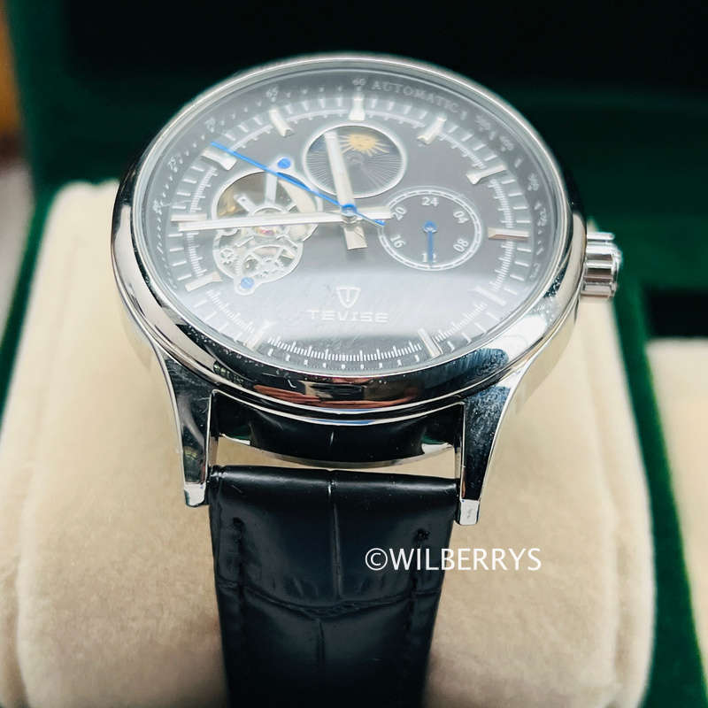 Tevise Men's Namura Classic Automatic Moonphase Skeleton Watch