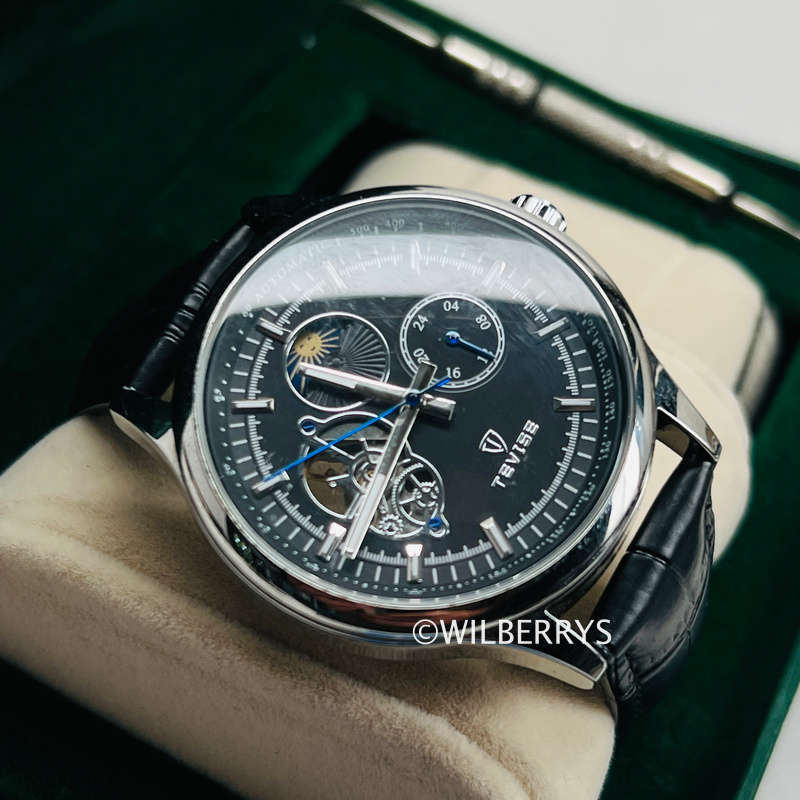 Tevise Men's Namura Classic Automatic Moonphase Skeleton Watch