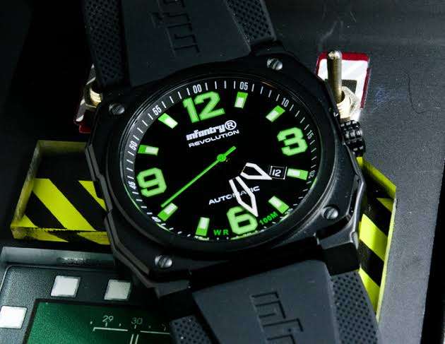 Infantry Revolution Men's REVO AUTOMATIC GHOST LAMBO GREEN INR-X1-AT Watch