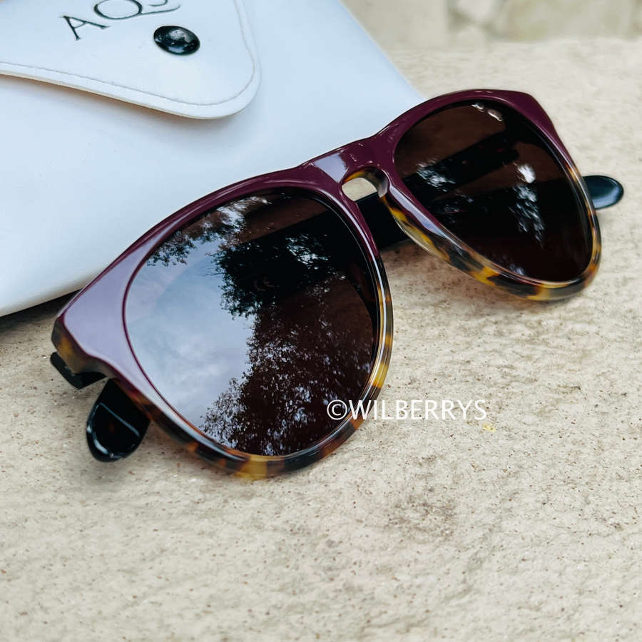 AQUASWISS Womens Banks Shell Acetate Sunglasses Bi colour