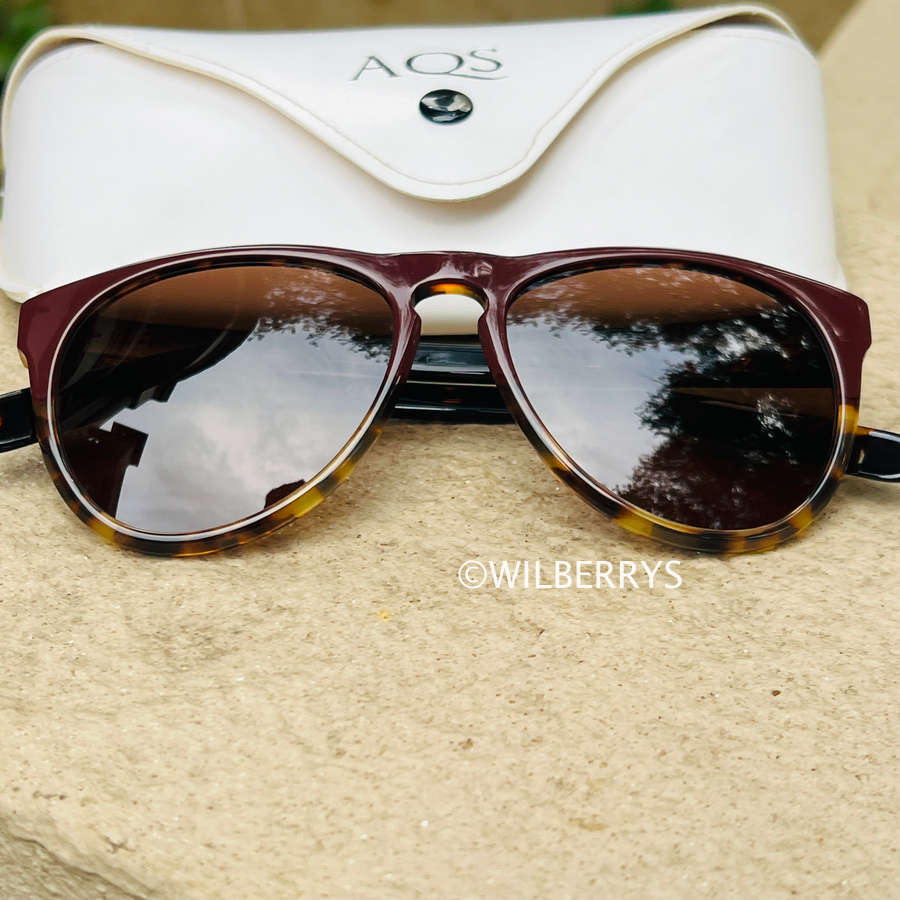 AQUASWISS Womens Banks Shell Acetate Sunglasses Bi colour