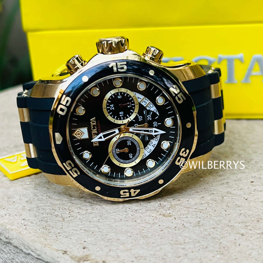 INVICTA Pro Diver Scuba Colossus 50mm Gold/Black Chronograph Watch