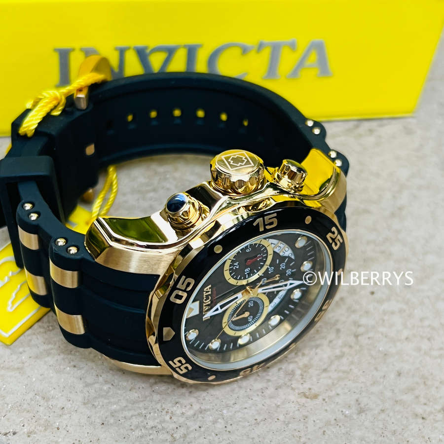 INVICTA Pro Diver Scuba Colossus 50mm Gold/Black Chronograph Watch