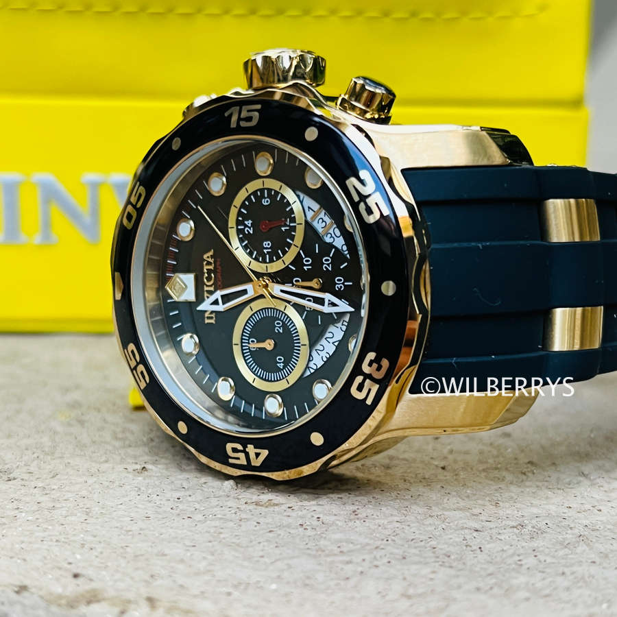INVICTA Pro Diver Scuba Colossus 50mm Gold/Black Chronograph Watch